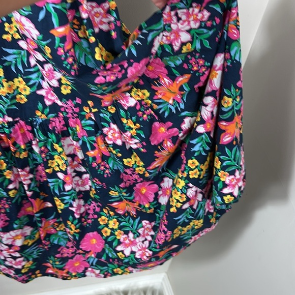 J. Crew Factory Floral Smocked Tiered Midi Dress XS - Picture 6 of 12